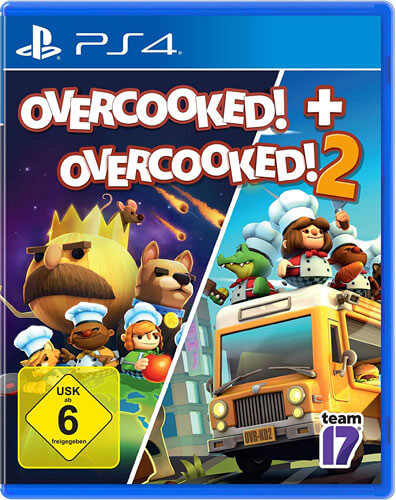 Overcooked + Overcooked 2 box art for Playstation 4